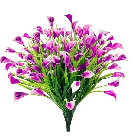 Flori artificiale crini roz decor buchet calla 5buc