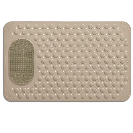 Covoraș de baie antiderapant pentru duș, pentru baie, 69x36 cm, bej, cu masaj