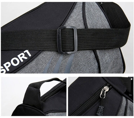 Geanta sport gri pentru antrenament