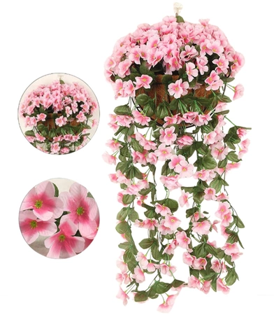 1 buc Hanging artificiale iederă alpinism flori decorative pentru balcon