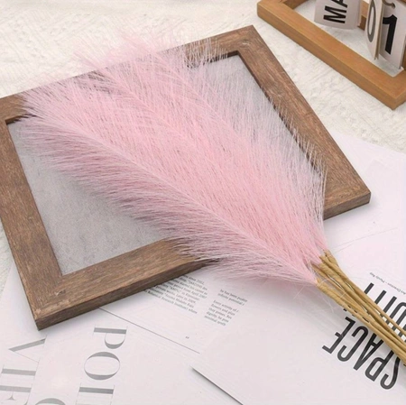 Stuf artificial pampas grass decorative 10pcs roz