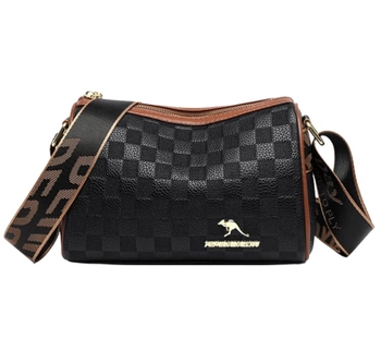 Elegant negru piele femei sac de umăr postbag