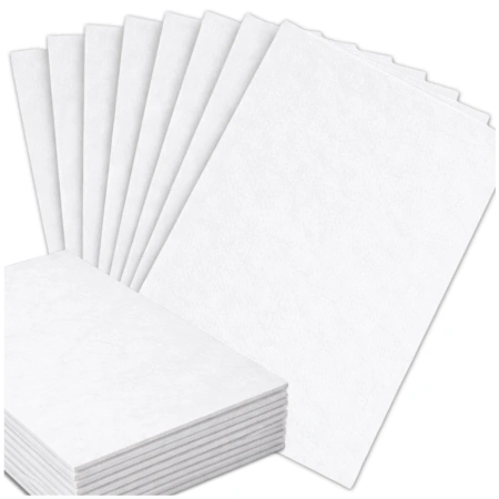 Set de 10 foi decorative din fetru alb 30x30cm