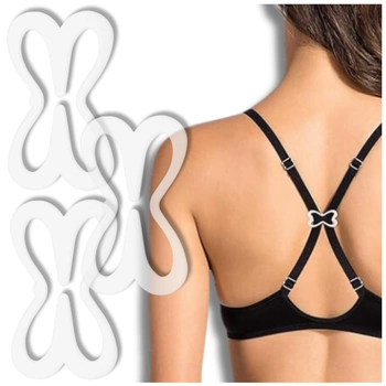 Clipuri transparente pentru strângerea curelei sutienului, set de 3