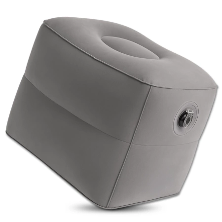 Pernă gri umflabilă confort pentru călătorie turistică