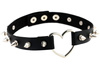 Colier punk, guler din piele, choker, țepi, inimă