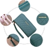 Portofel mare pentru femei Model verde practic, matlasat, decorativ