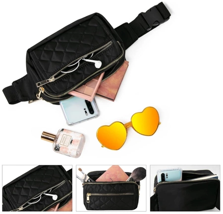 Negru impermeabil femei rinichi sachet curea de umăr sac de șold