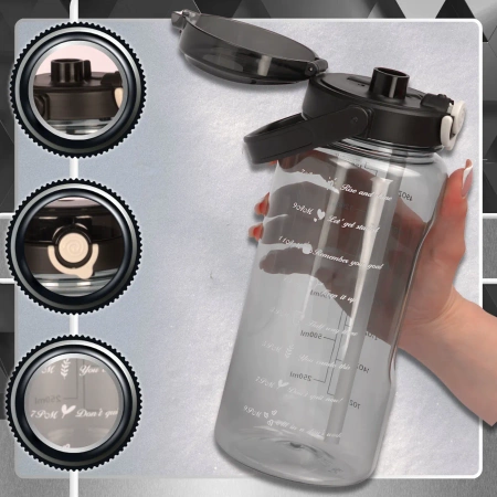 Sticla sport TRESSARI pentru alergat 1500ml PC BPA FREE pentru apa