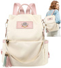 Rucsac urban de dama, rucsac sport cu pompon, incapator