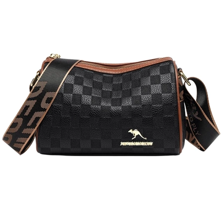 Elegant negru piele femei sac de umăr postbag