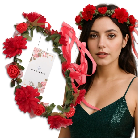 Coroana Rosie Bentita Flori Trandafiri Stil Boho