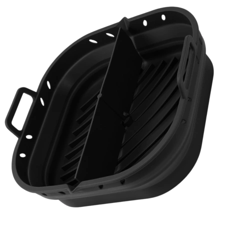 Inserție din silicon pentru friteuză cu aer, tavă de copt neagră reutilizabilă