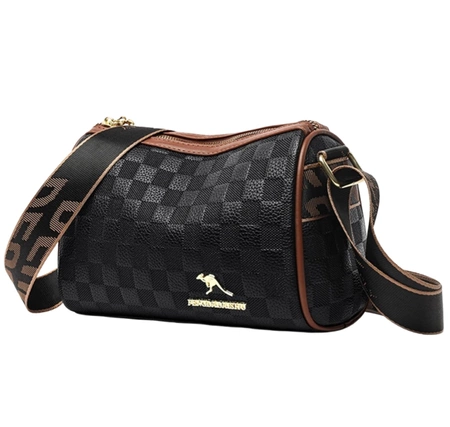 Elegant negru piele femei sac de umăr postbag