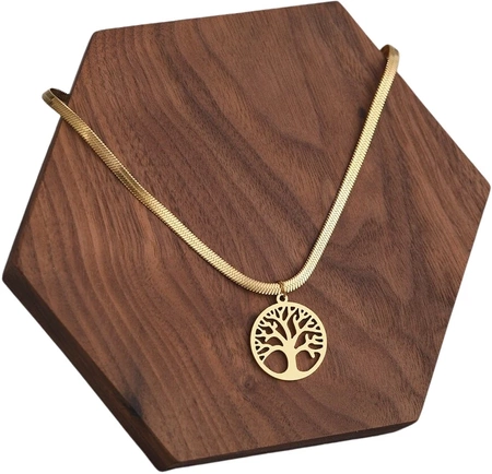 Colier de șarpe din aur, copac elegant din oțel chirurgical