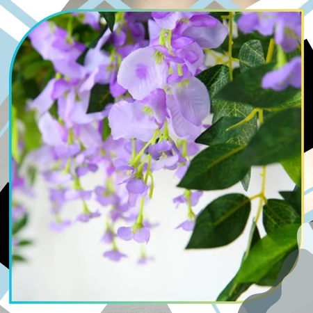 Agățat flori decorative violete artificiale 1buc cățărare pentru ghirlande de viță de vie
