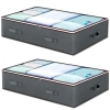 Organizator de dulap pentru lenjerie de pat, set de 2 piese, geantă gri, mare, 100x50cm