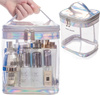 Organizator de pungi cosmetice din PVC, transparent, impermeabil