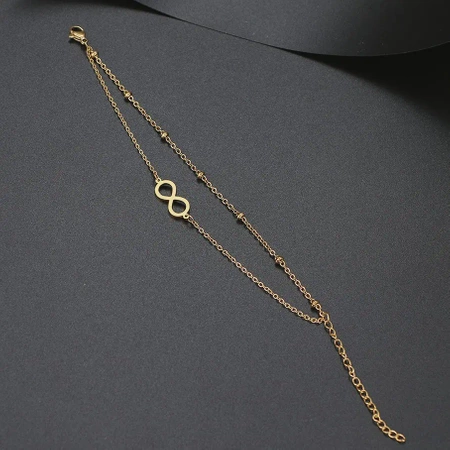 Bratara Infinity, otel chirurgical auriu, cifra opt