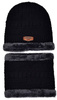 Set barbati: palarie + tunel izolat, negru