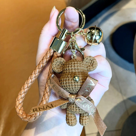 Breloc cu pandantiv ursuleț, maro