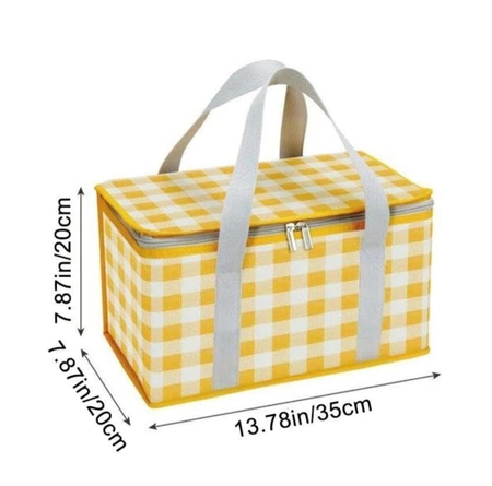 LUNCH BOX sac de depozitare termică a alimentelor în carouri mare