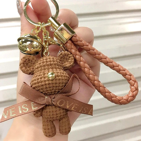 Breloc cu pandantiv ursuleț, maro