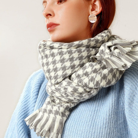 Fular mare in carouri, esarfa calda, esarfa