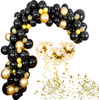 Un set pentru crearea unei ghirlande de 80 de bucăți de baloane confetti din aur negru