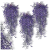 Flori artificiale de salcie decorative suspendate, 3 buc, cățărare violet