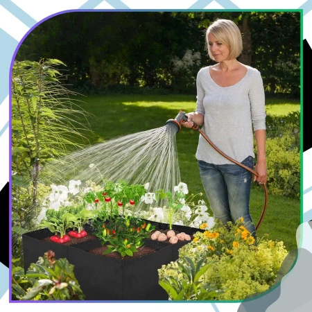 Set saci mare de 2 saci ghiveci pentru plantare legume 60x60x30 cm