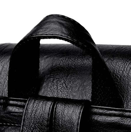 Rucsac urban elegant, negru, din piele ecologică