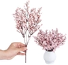 Flori artificiale roz, 1 buc, ramură decorativă de cireș mirabel