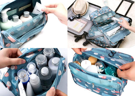 Organizator de pungi cosmetice suspendat cu carlig, pliabil