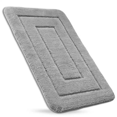 Covoare absorbante antiderapante gri pentru baie din frotte