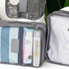 Set de călătorie de 6 organizatoare gri impermeabile pentru valize