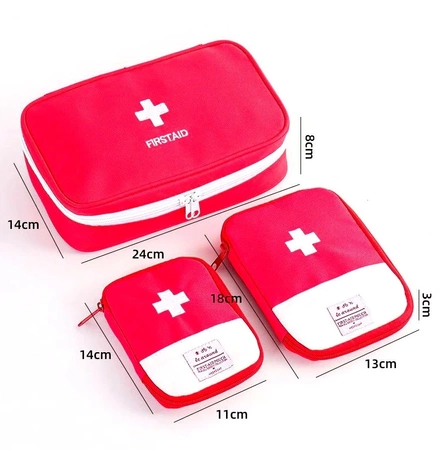Trusa de prim ajutor medical pentru medicamente, organizator de voiaj, set 3 buc