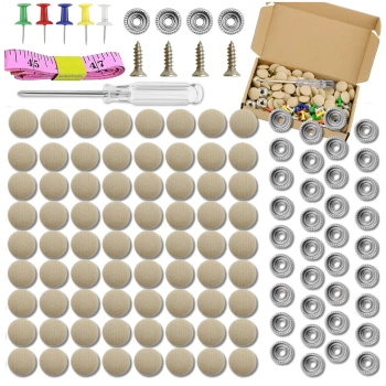 Kit reparatie captuseala auto 80 buc Nituri Bej