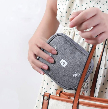 Trusa de prim ajutor, geanta cosmetica medicala pentru medicamente, organizator de voiaj