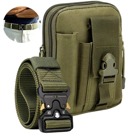 Geantă militară de supraviețuire + set centură tactică