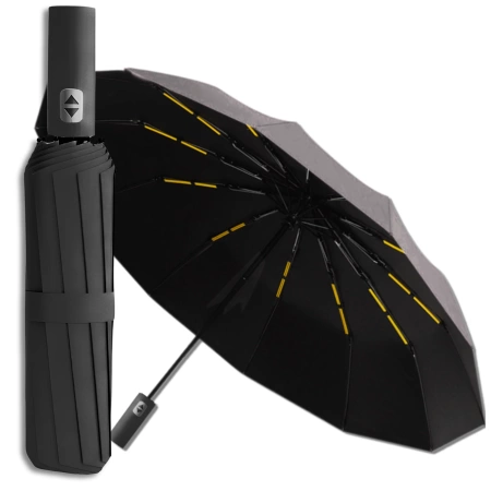 Umbrelă automată NEAGRĂ ANTI-UV pliabilă