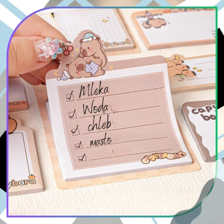 Set de 4 dosare de cartonașe colorate de tip capibara