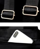 Rucsac elegant de dama negru cu accesorii matlasate aurii