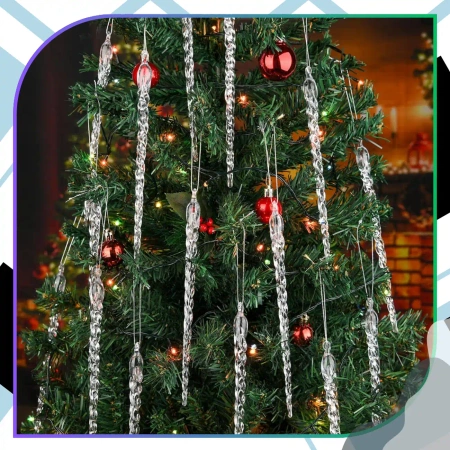 Globuri de Crăciun pandantiv țurțuri 12 buc decorațiuni 15 cm