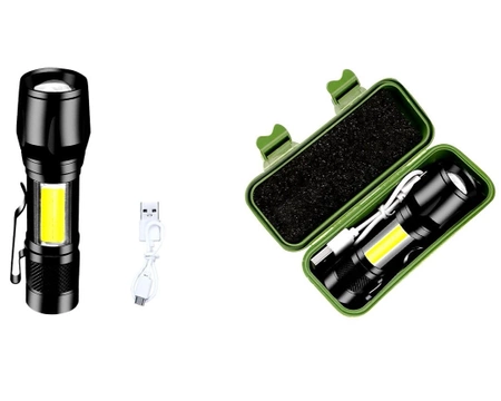 Mini lanternă militară tactică, USB puternic