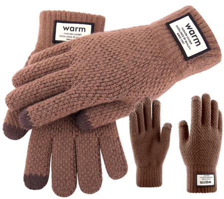 Mănuși pentru bărbați de iarnă maro cald la atingere