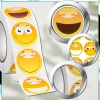 Autocolante Emoji colorate pe rolă 500 bucăți DIY pentru copii