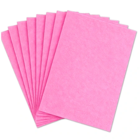 Set de 10 foi decorative din fetru roz 30x30cm