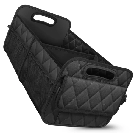 Organizator pliabil pentru portbagaj auto cu buzunare matlasate