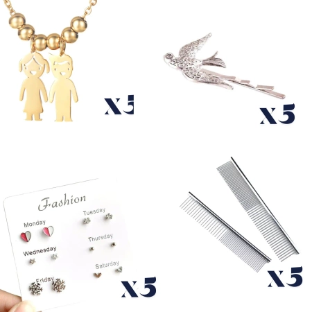 Cutie en-gros 105 buc, mix de 21 modele, accesorii moda